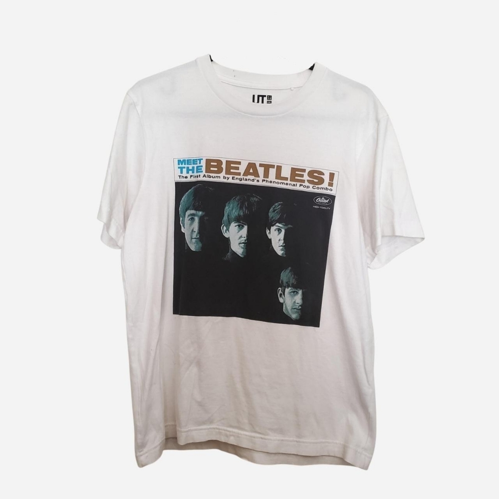 Uniqlo UT x Capitol Records The Beatles T-Shirt White Mens Extra Small Music Tee
